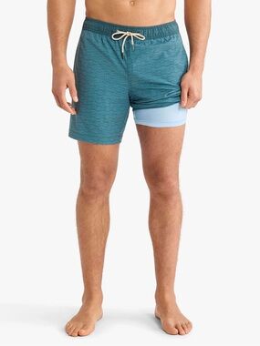 Fair Harbour Bayberry Green Wave, Chafe-Free Swim Shorts, M (NWT)